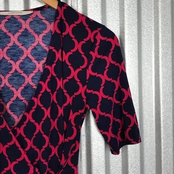 41 Hawthorn Stitch Fix Blue Faux Wrap Blouse S Small - Picture 7 of 10